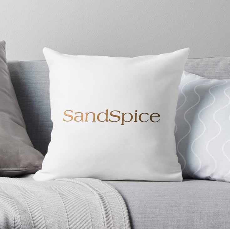 SandSpice Throw Pillow