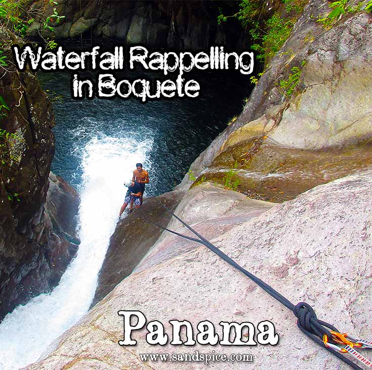 Waterfall rappelling in Boquete Panama 🧗‍♂️