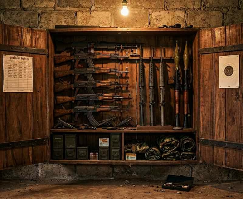 Cambodia Weapons Cabinet