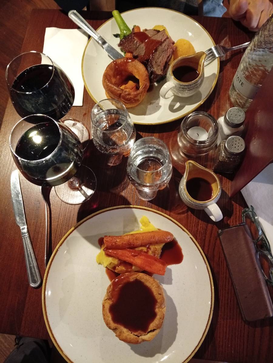 Dinner at the Wellington, Manchester