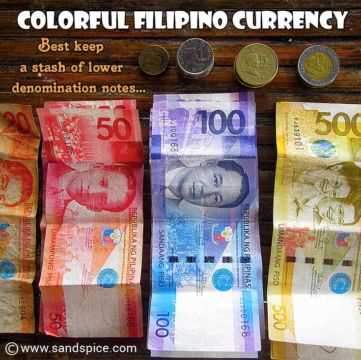 Colorful Filipino Currency