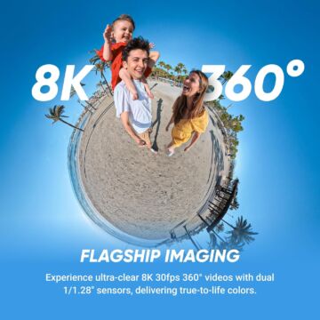 Waterproof 8K 360° Action Camera